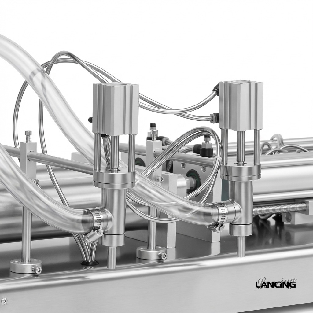 LU-YT2 2 Nozzles Full Pneumatic Liquid Olive Oil Filling Machine gallery 2