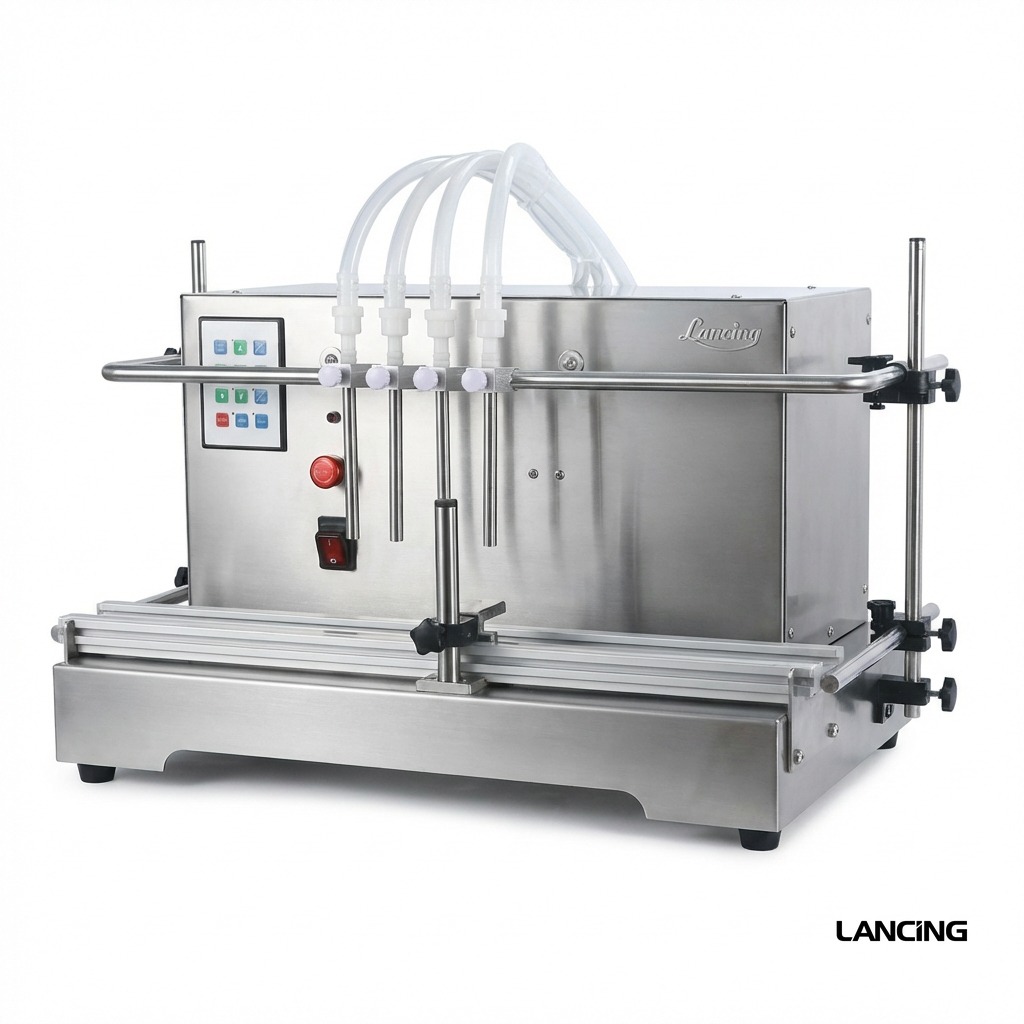 LU-DTPP4C 4 Heads Peristaltic Pump Liquid Filling Machine gallery 2