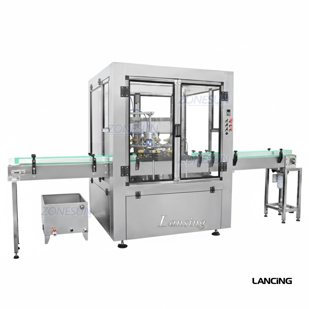 Automatic Bottle Washer with 12 Nozzles & Conveyor System gallery 2