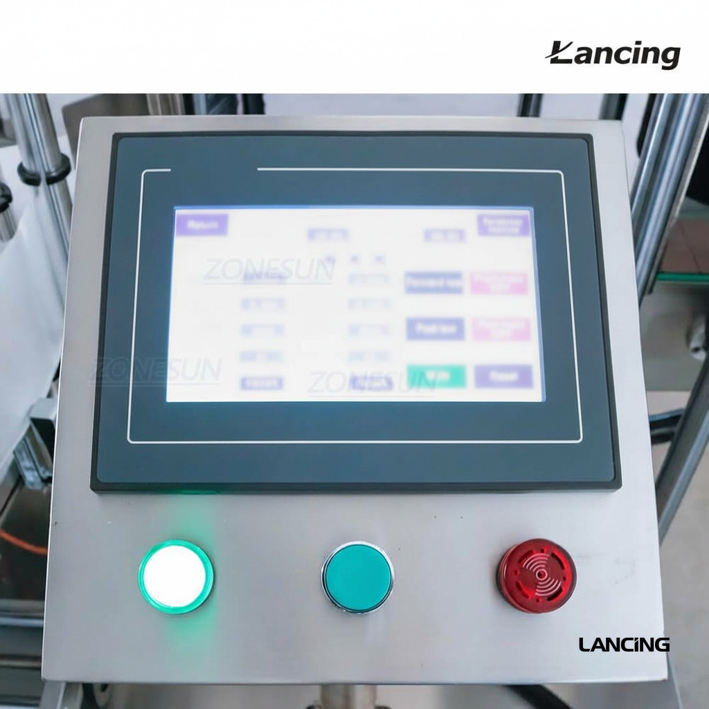 Double-Sided Square Bottle Labeling Machine gallery 3