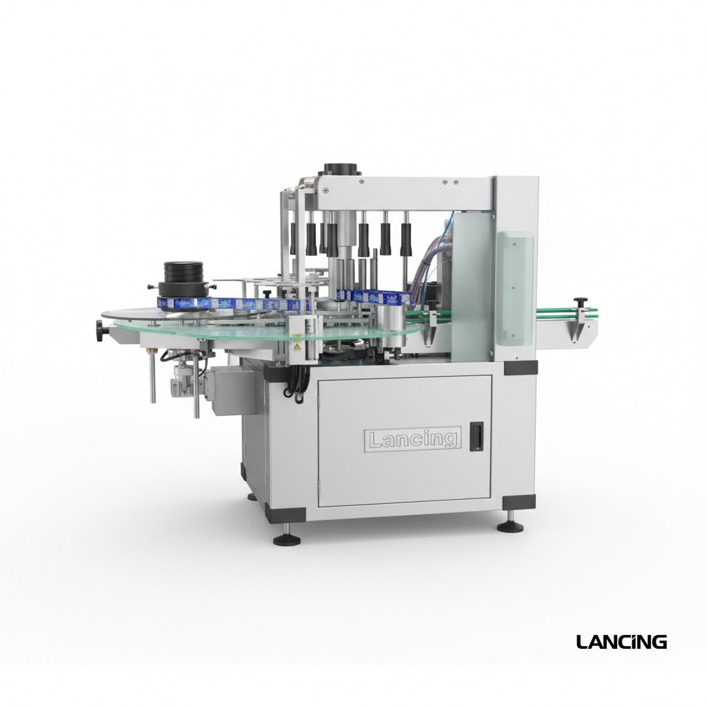 Automatic Hot Melt Glue Film Round Bottle Labeling Machine gallery 2