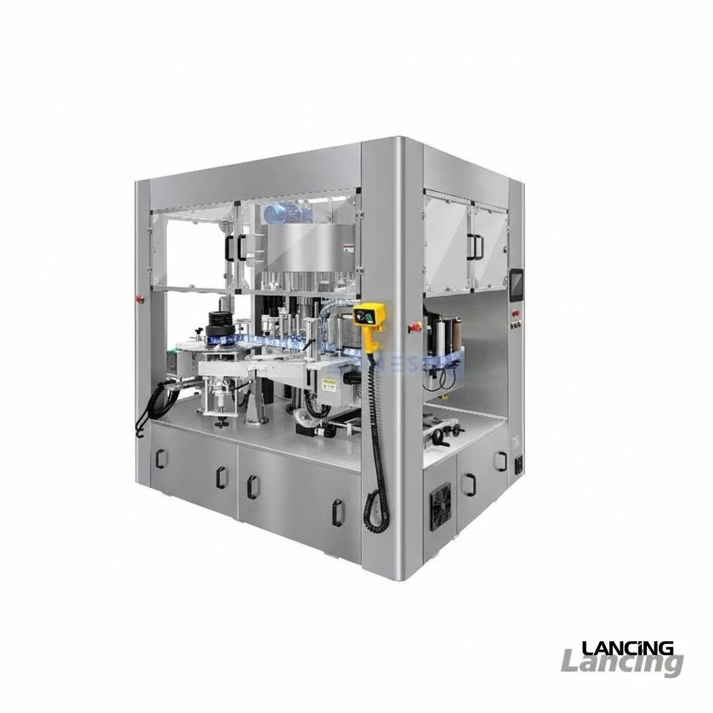 Automatic Hot Melt Glue Film Round Bottle Labeling Machine gallery 3