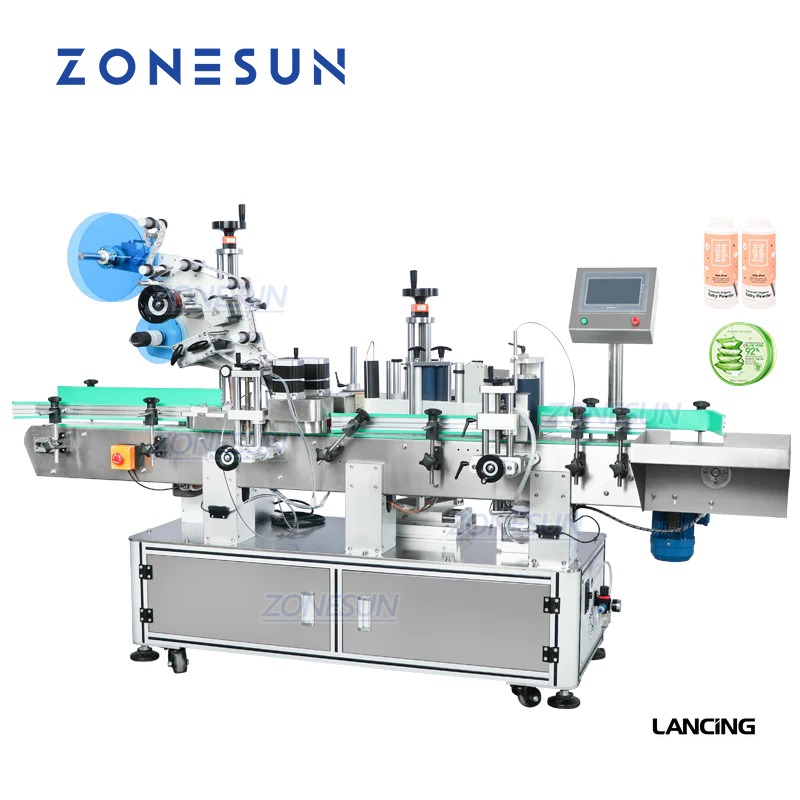 Dual-Function Flat Cap & Round Bottle Labeling Machine