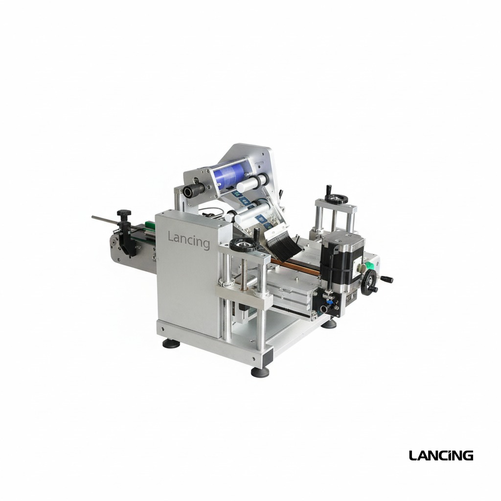 Automatic Square Bottle Body & Caps Labeling Machine gallery 4