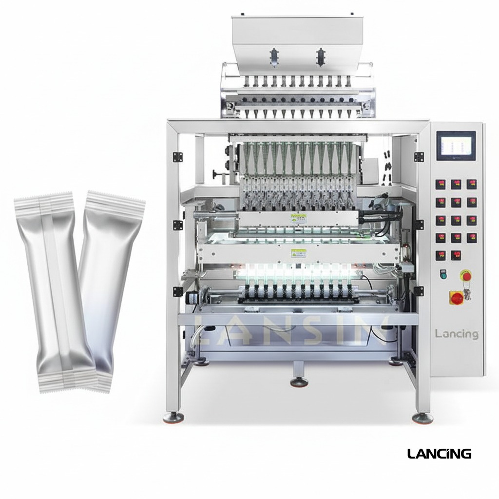 Automatic VFFS 12 Lanes Granule Filling Sealing Machine