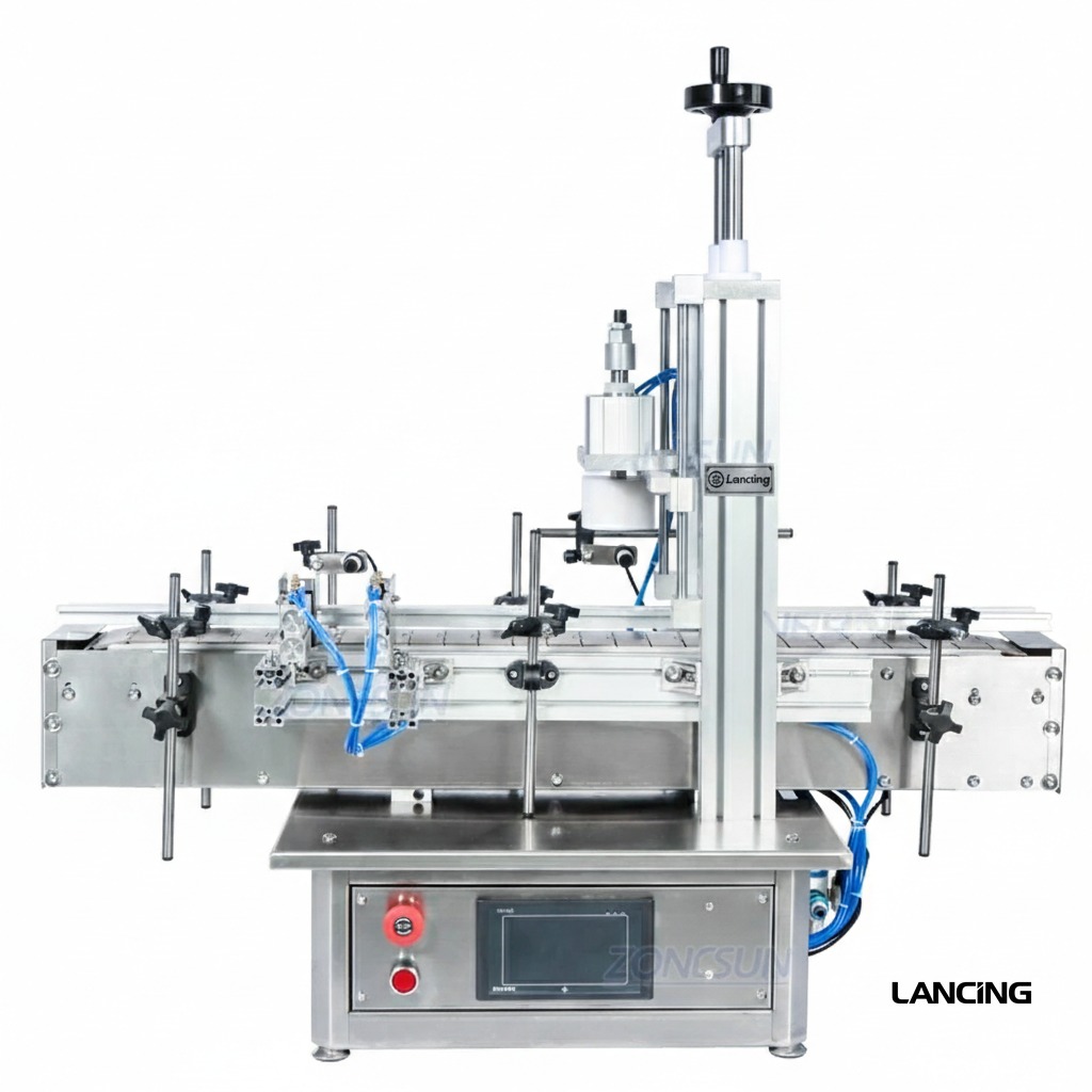 Pneumatic Automatic Bottle Cap Pressing Machine