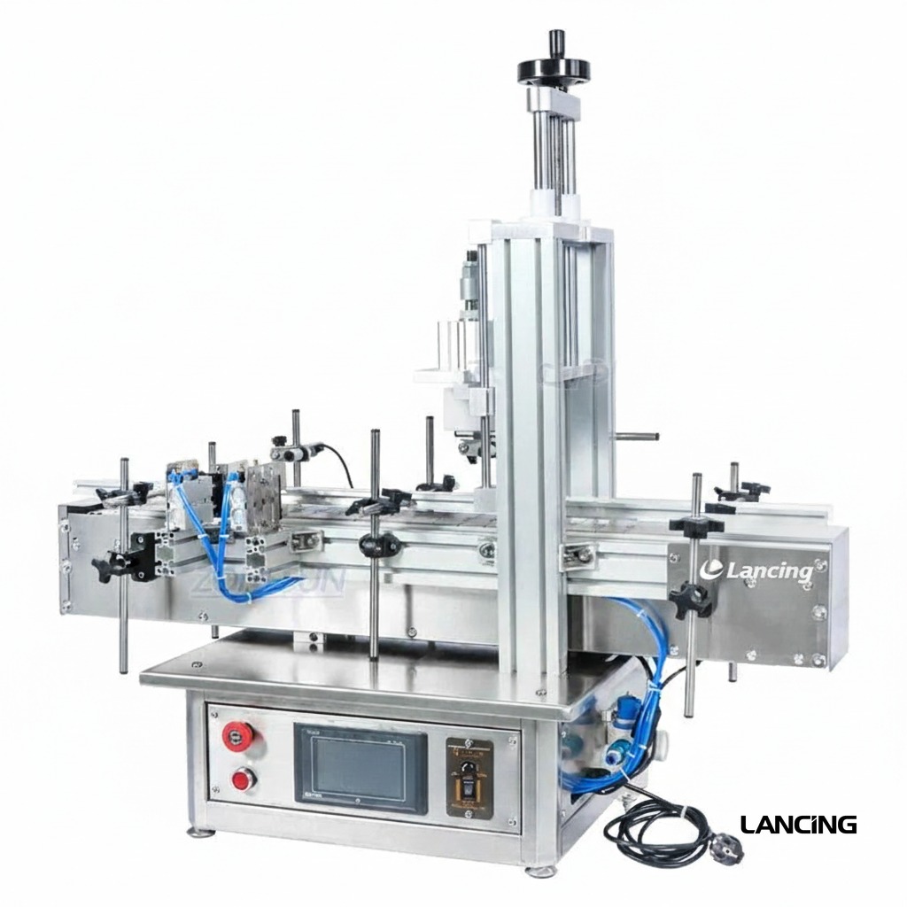 Pneumatic Automatic Bottle Cap Pressing Machine gallery 2