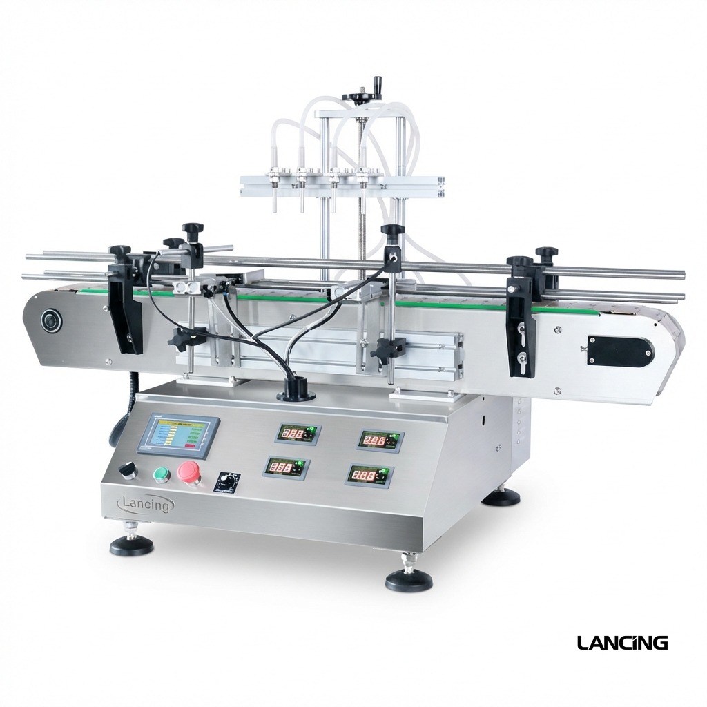 LU-DTMP4C 4-Nozzle Magnetic Pump Liquid Filling Machine