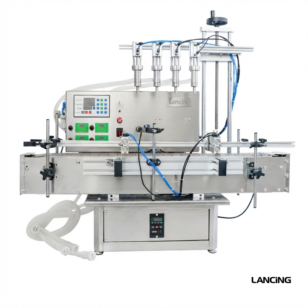 LU-DTPP4E 4-Nozzle Pneumatic Peristaltic Liquid Filling Machine