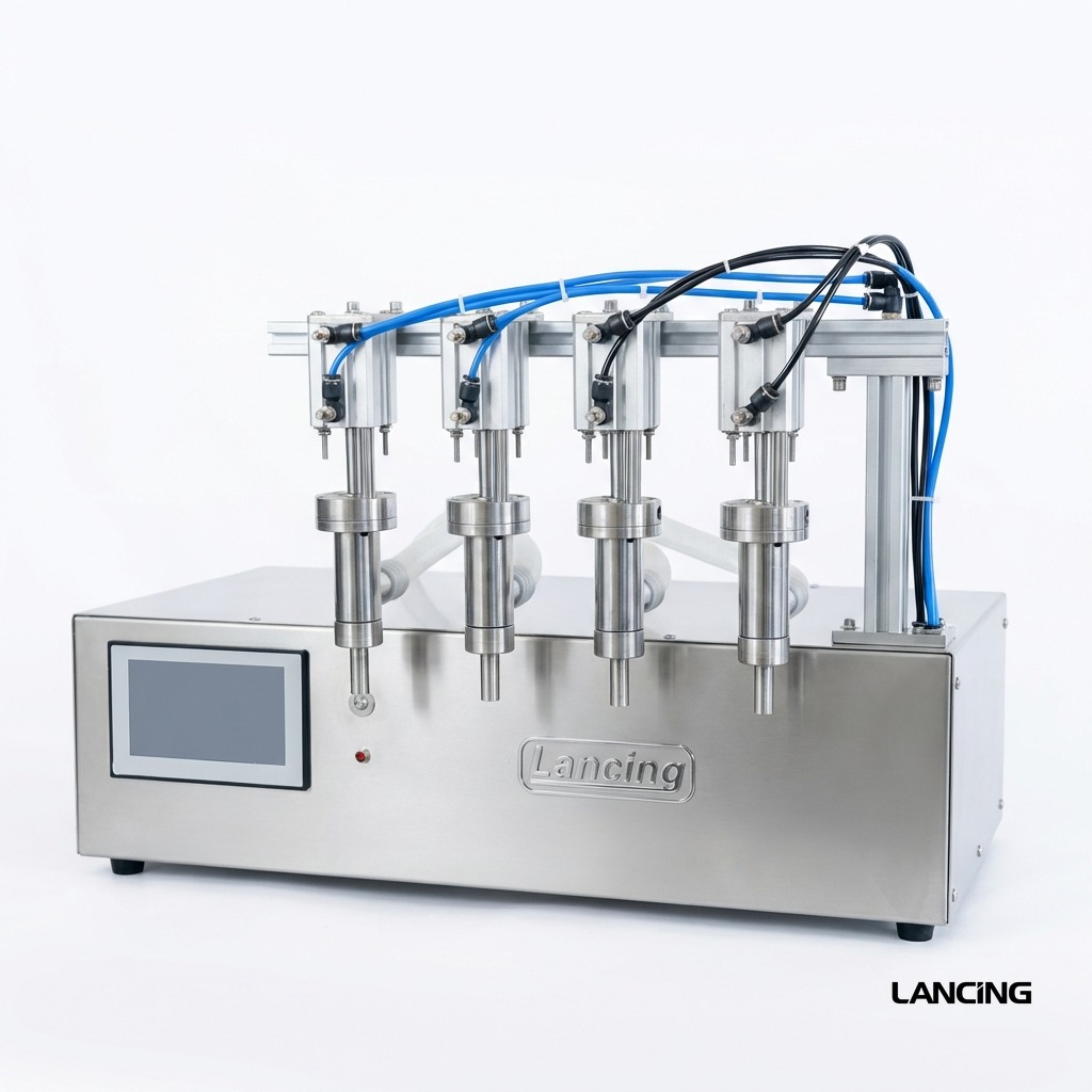LU-DTPP4E 4-Nozzle Pneumatic Peristaltic Liquid Filling Machine gallery 2