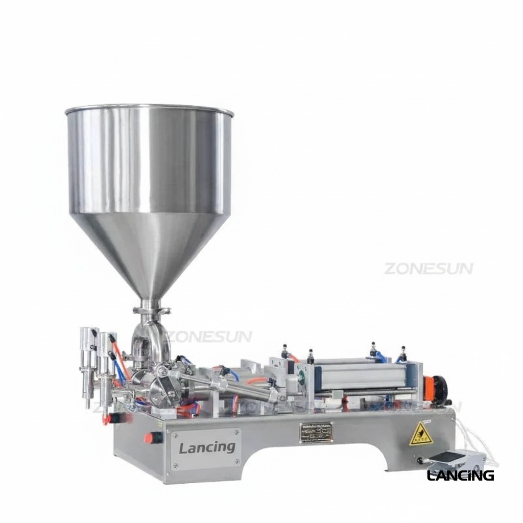 LU-GT2P 2 Nozzles Fully Pneumatic Honey Ketchup Paste Filling Machine