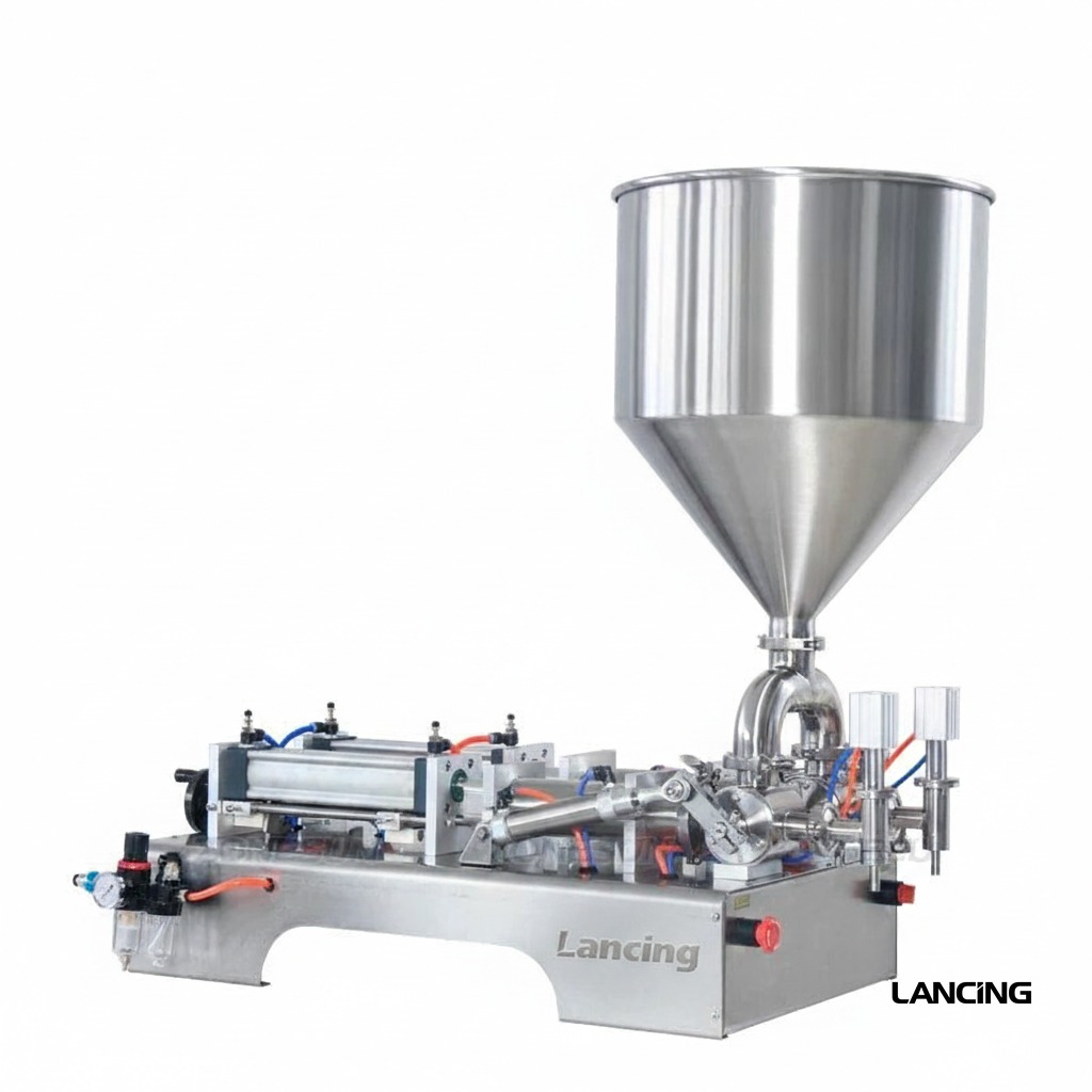 LU-GT2P 2 Nozzles Fully Pneumatic Honey Ketchup Paste Filling Machine gallery 3