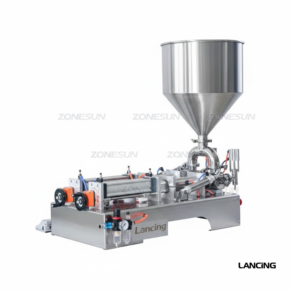 LU-GT2P 2 Nozzles Fully Pneumatic Honey Ketchup Paste Filling Machine gallery 4