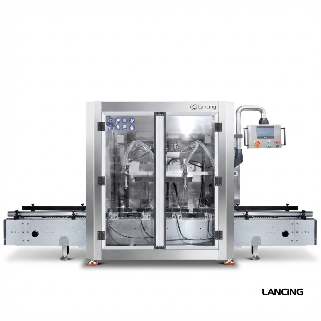 LU-GYW4 Automatic 4 Nozzles Paste Weighing Gallon Filling Machine