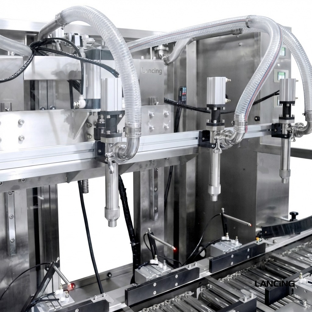 LU-GYW4 Automatic 4 Nozzles Paste Weighing Gallon Filling Machine gallery 5