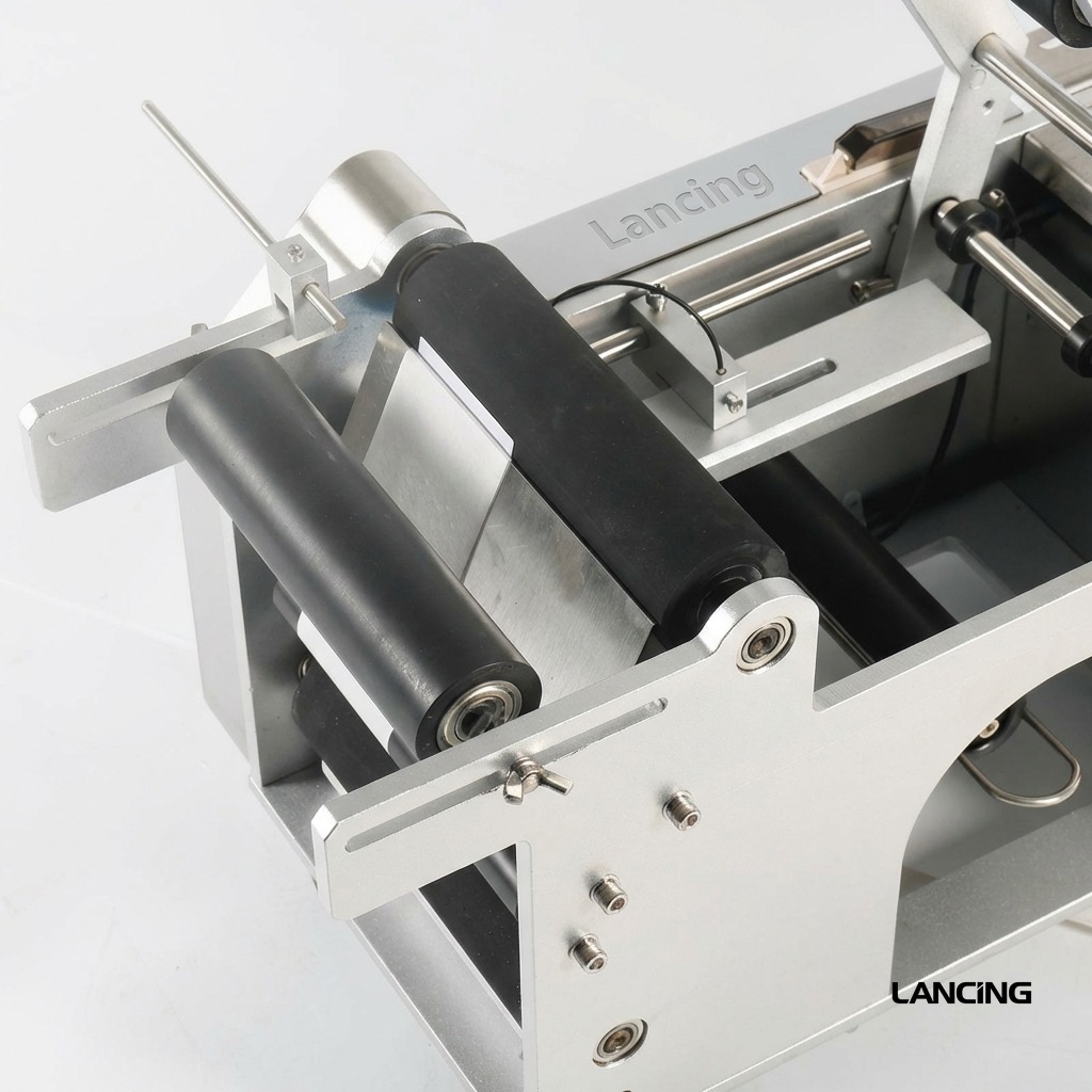 LU‑TB50D/T Semi Automatic Round Bottle Labeling Machine gallery 3