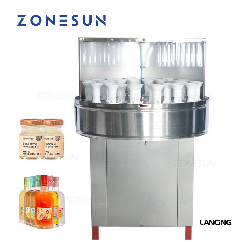 Rotary Small Semi Automatic Bottle Washing Machine
