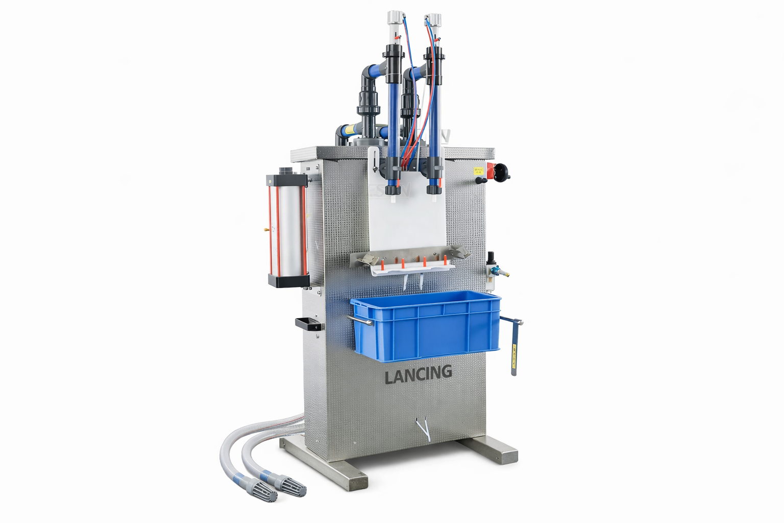 LU-YTCR2 Fully Pneumatic Semi-automatic 2 Nozzles Corrosive Liquid Filling Machine