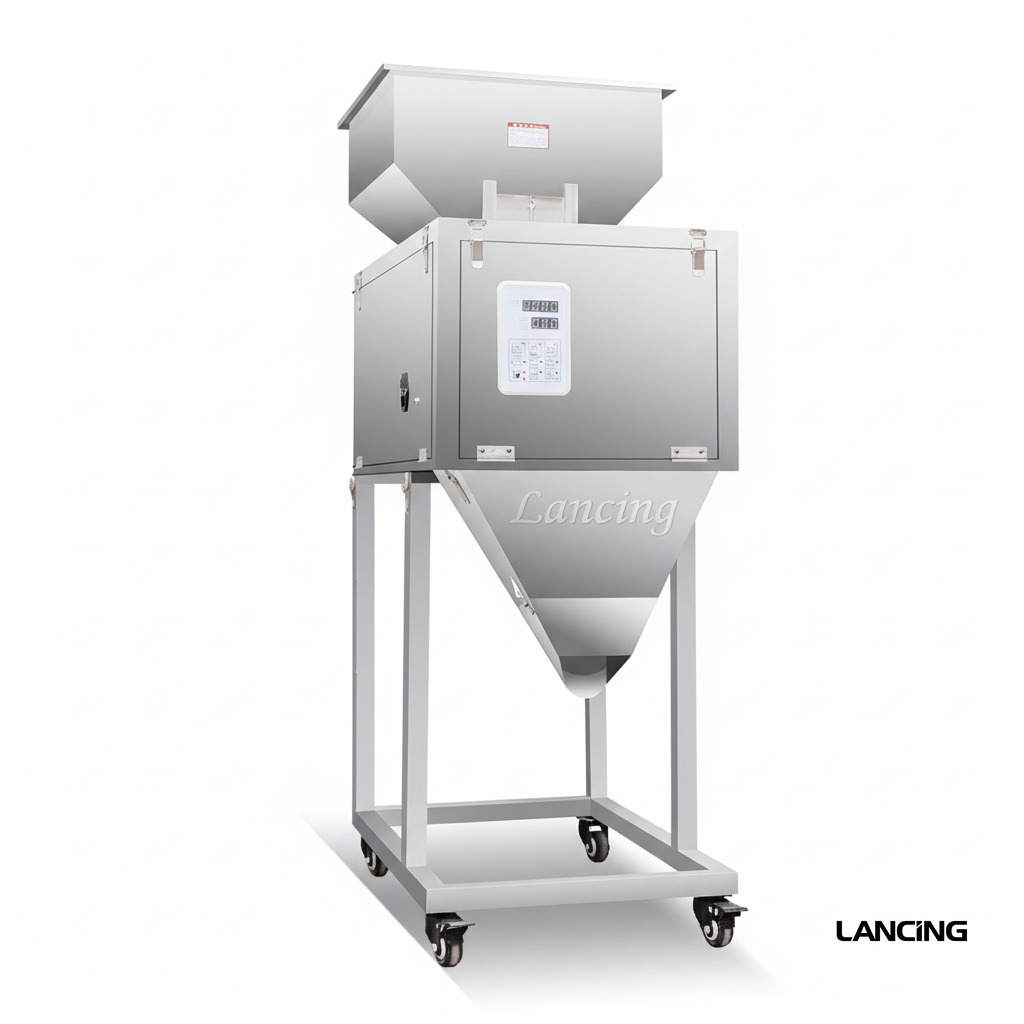 Semi-automatic Puffed Food Particle Powder Weighing Filling Machine