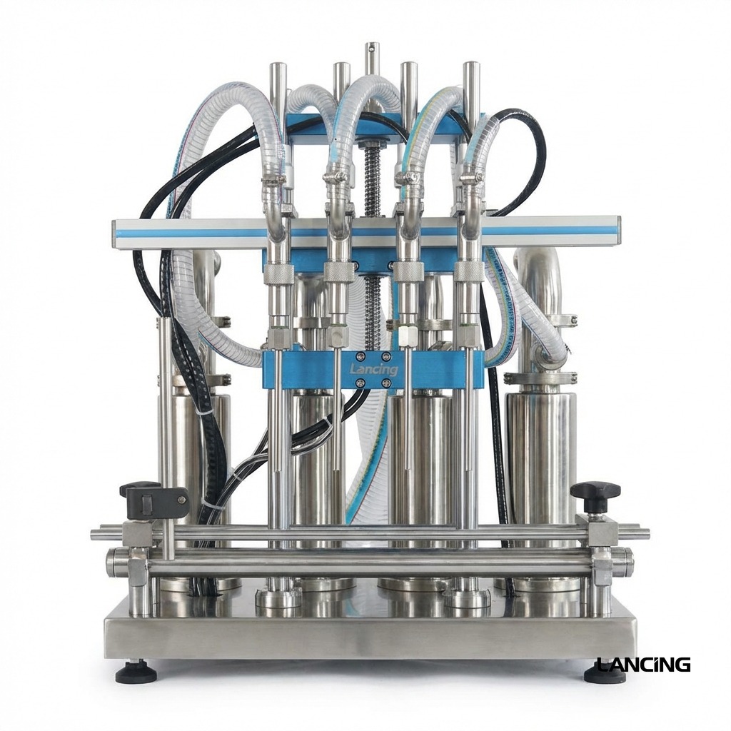 LU‑SV4HS 4‑Head Servo Piston Liquid Filling Machine gallery 3