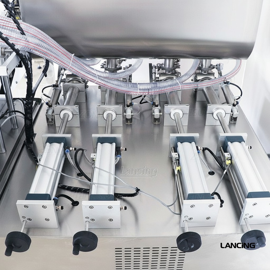 LU-DTGT4T Pneumatic 4-Nozzle Semi-Auto Liquid & Paste Filling Machine gallery 4