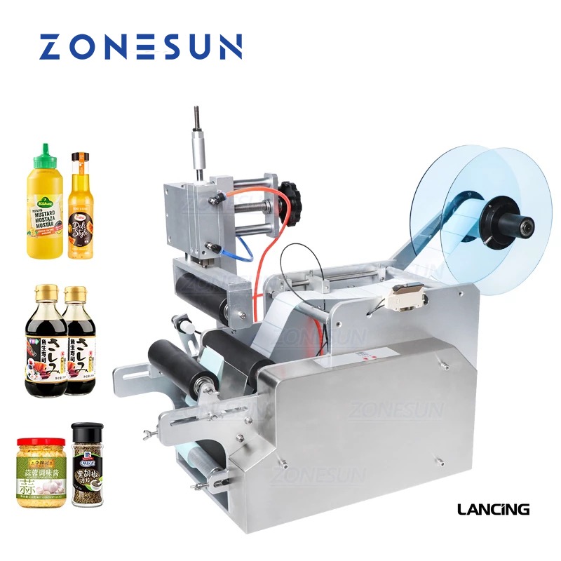 Semi-automatic Round Bottle Labeling Machine gallery 2