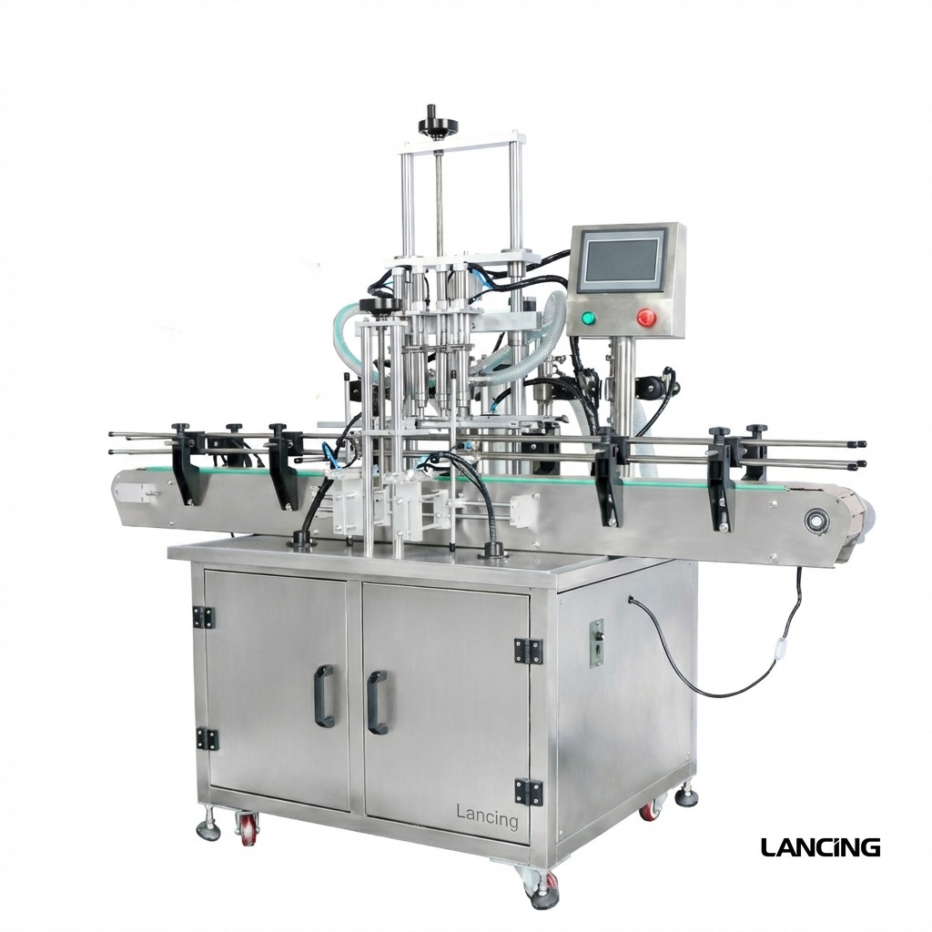 LU-YT4TZ Automatic 4 Nozzles Piston Liquid Filling Machine