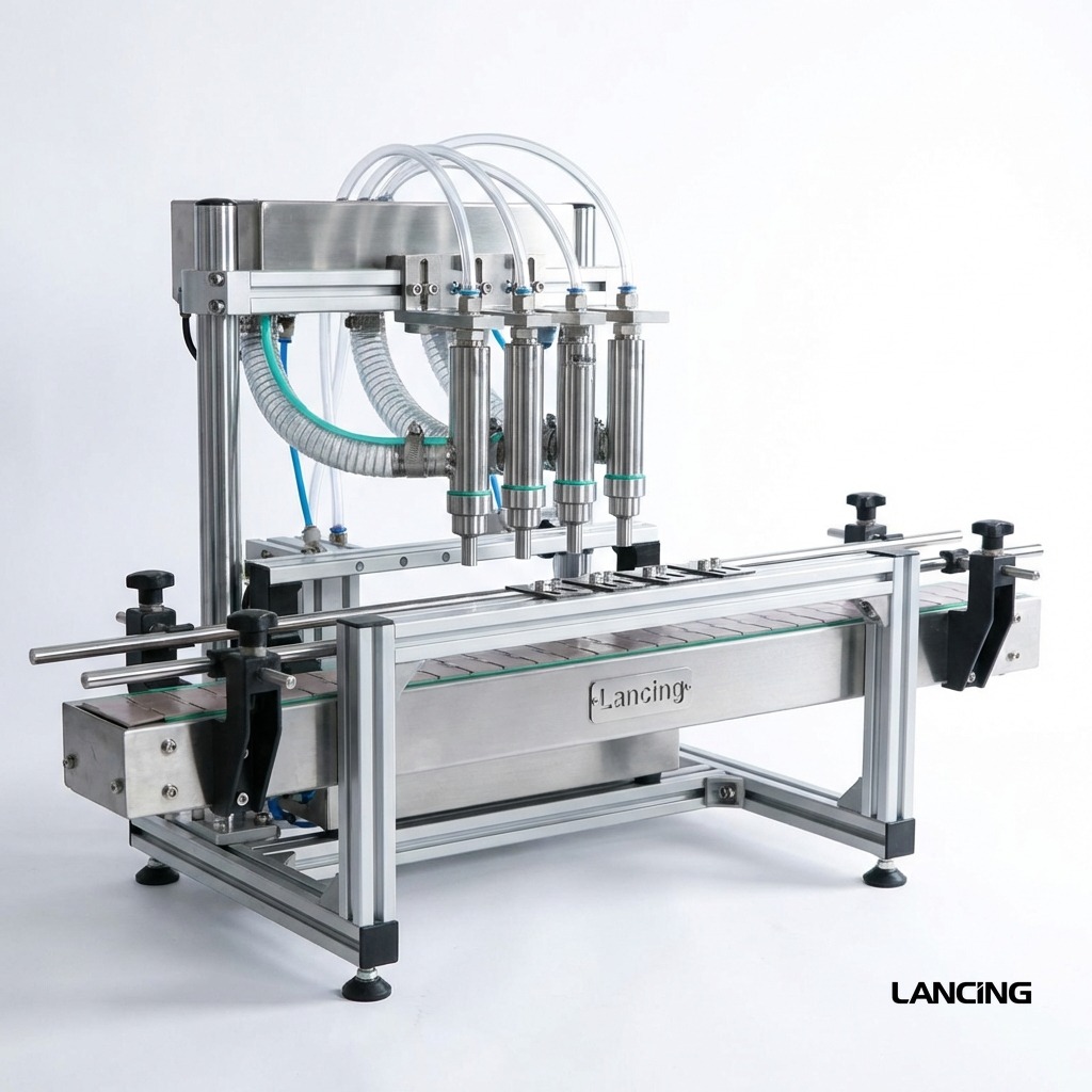 LU-YT4TZ Automatic 4 Nozzles Piston Liquid Filling Machine gallery 2