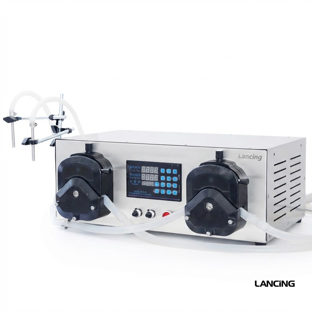 LU-YTPPR2 Dual Nozzle Peristaltic Pump Liquid Filling Machine